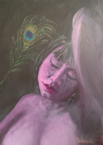 Peacock and Rose van Helias Fylactos, Schilderij te koop op Singulart