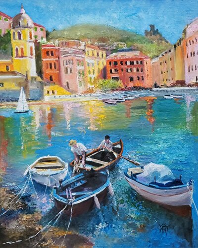 Vernazza Italy von Jarmila Dluhos, Malerei kaufen auf Singulart