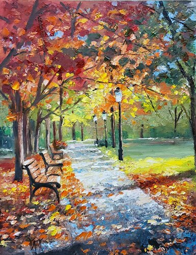 A Walk in the Park von Jarmila Dluhos, Malerei kaufen auf Singulart
