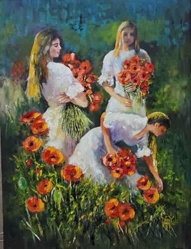 The Gathering by Jarmila Dluhos, 회화 for Sale on Singulart