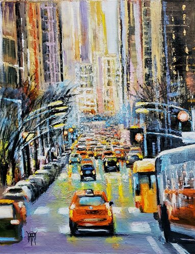 New York Avenue by Jarmila Dluhos, 油畫 for Sale on Singulart