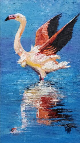Flamingo by Jarmila Dluhos, 회화 for Sale on Singulart