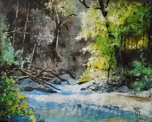 River in the Valley by Jarmila Dluhos, 絵画 for Sale on Singulart