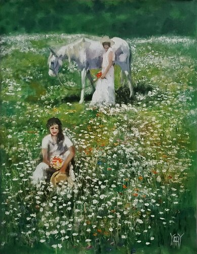 Irresistible Wildflowers par Jarmila Dluhos, Peinture en vente sur Singulart