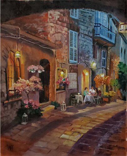 Cobblestones by Jarmila Dluhos, Painting for Sale on Singulart