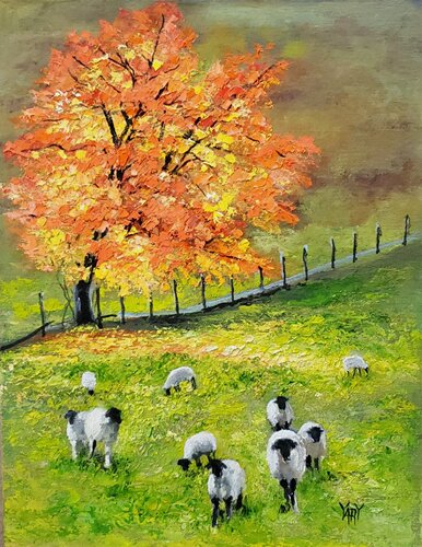 By the Old Tree van Jarmila Dluhos, Schilderij te koop op Singulart