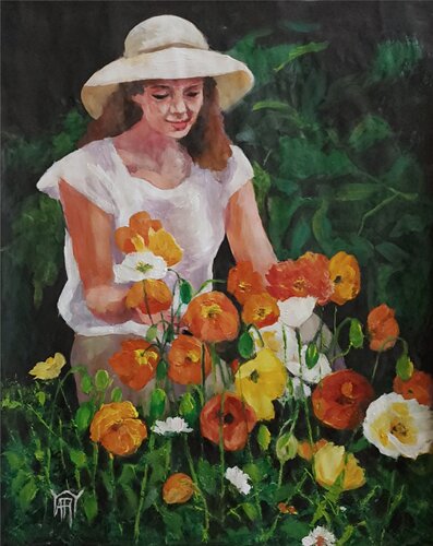 Summer Poppies by Jarmila Dluhos, Painting for Sale on Singulart