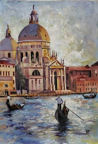 Crepuscolo Sul Canal Grande par Jarmila Dluhos, Peinture en vente sur Singulart