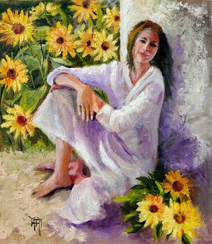 Warm Summer Day van Jarmila Dluhos, Schilderij te koop op Singulart
