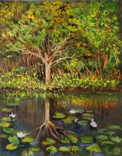 Hidden Away by Jarmila Dluhos, Painting for Sale on Singulart