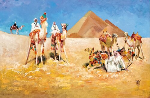 Sahara van Jarmila Dluhos, Schilderij te koop op Singulart