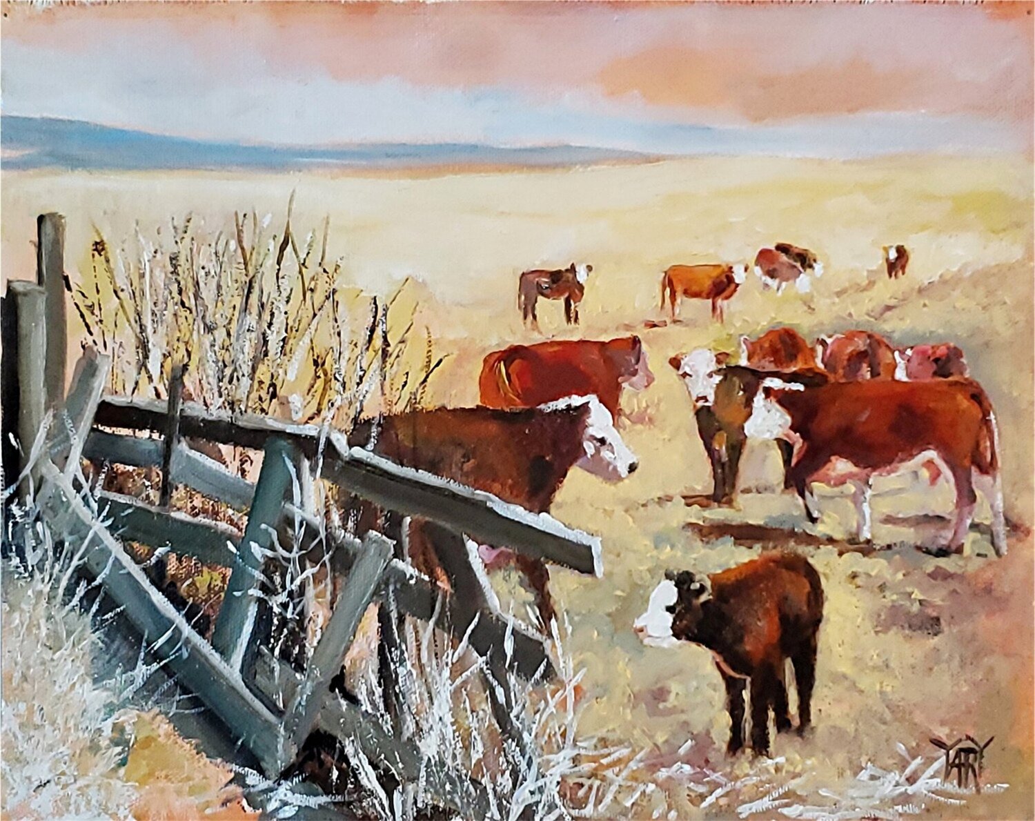Big Sky Country, Montana Jarmila Dluhos Originalgemälde zu verkaufen