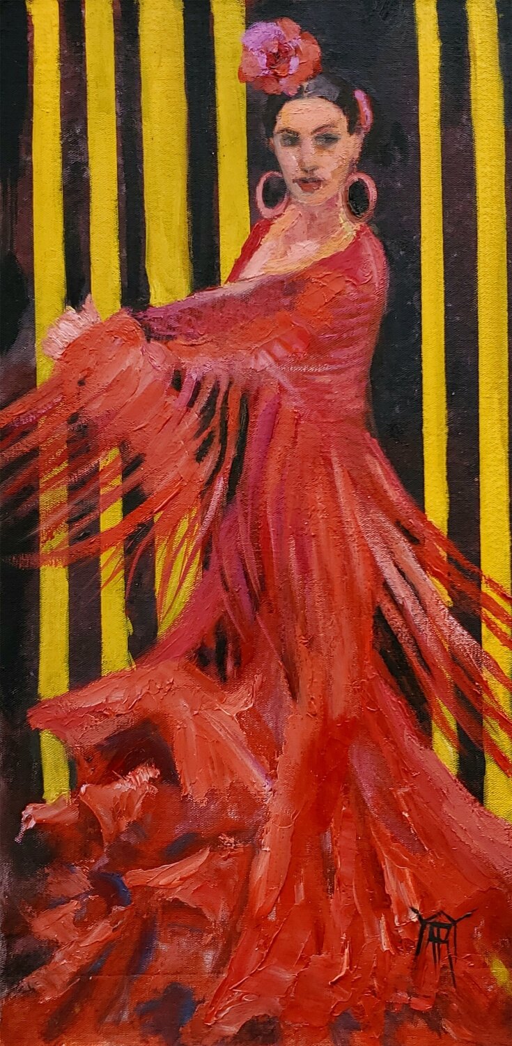 Bailaora Jarmila Dluhos Origineel schilderij te koop