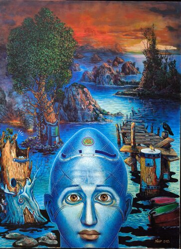 De passé au futur by Nezir Korkmaz, Painting for Sale on Singulart
