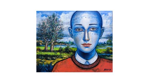 Portrait homme hybride ll von Nezir Korkmaz, Malerei kaufen auf Singulart