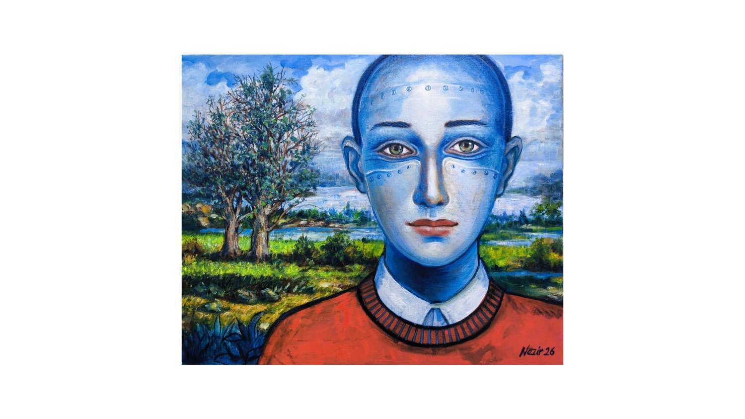 Portrait homme hybride ll Nezir Korkmaz Originalgemälde zu verkaufen