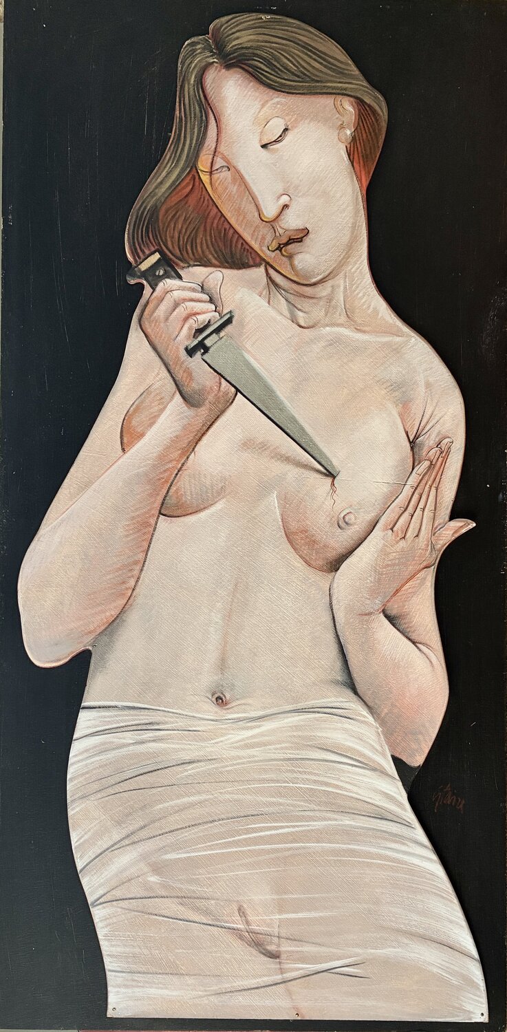 Lucrèce, robe blanche Jean-Pierre Ceytaire Origineel schilderij te koop