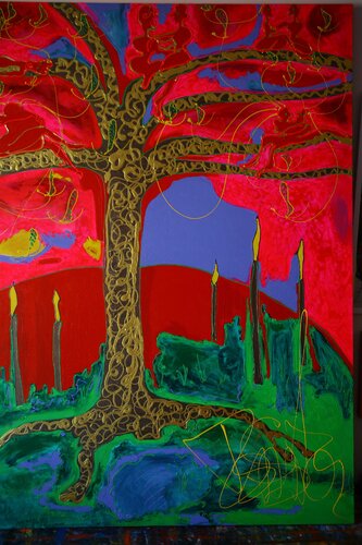 le jardin d Eden par Isa Sator, Peinture en vente sur Singulart