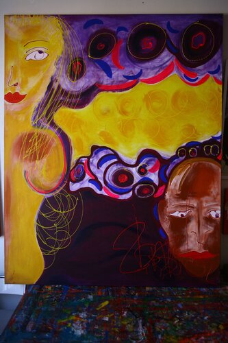 Plus sur la même longueur d onde by Isa Sator, Painting for Sale on Singulart