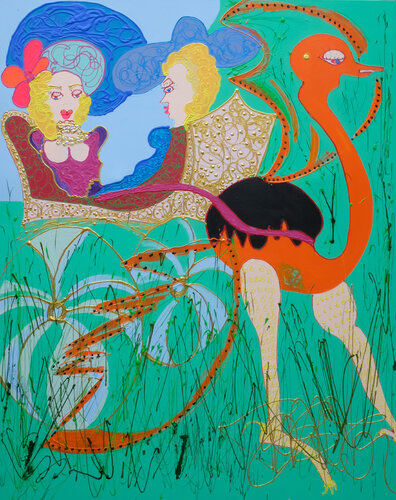 Balade au Bois de Boulogne van Isa Sator, Schilderij te koop op Singulart