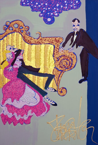 Collapsus à L Elysée by Isa Sator, Painting for Sale on Singulart