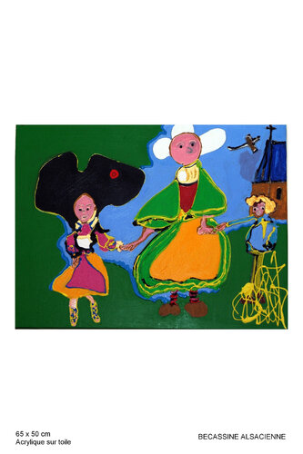 Bécassine Alsacienne par Isa Sator, Peinture en vente sur Singulart