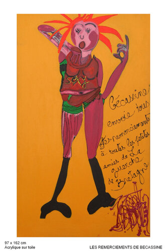 Les Remerciements de Bécassine par Isa Sator, Peinture en vente sur Singulart