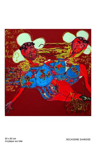 Bécassine siamoise par Isa Sator, Peinture en vente sur Singulart