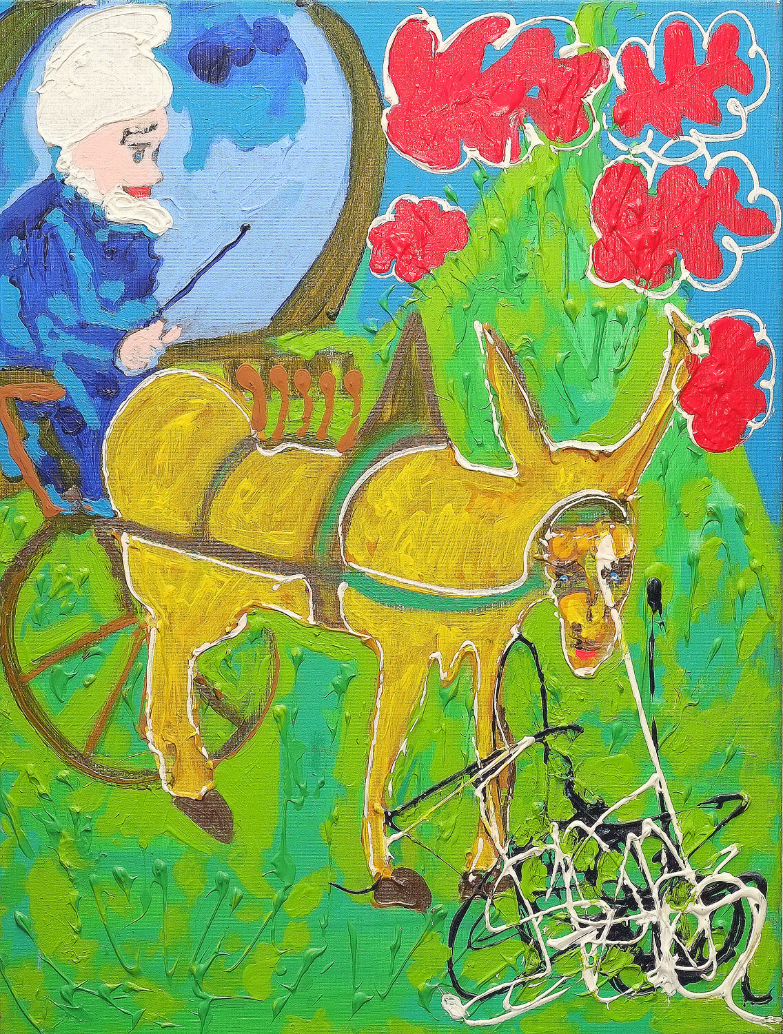 En allant au Marché Isa Sator Original painting for sale