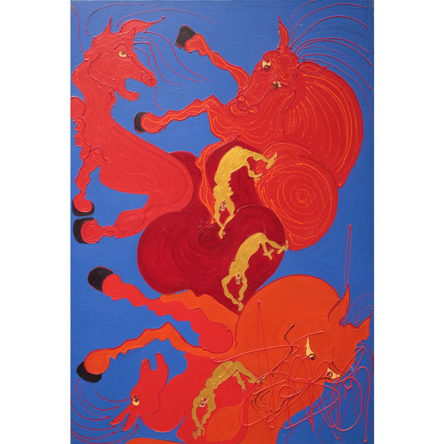 Phaeton le char du fils du soleil par dessus tete Isa Sator Pintura original en venta