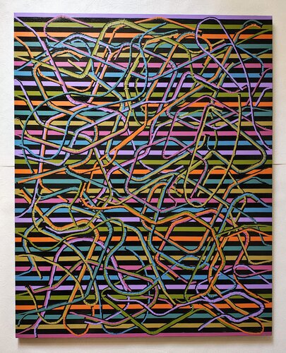 Painting for Masking Tapes [Actualization of the potential objects 7] de Motoaki Yoshikawa, Pintura a la venta en Singulart