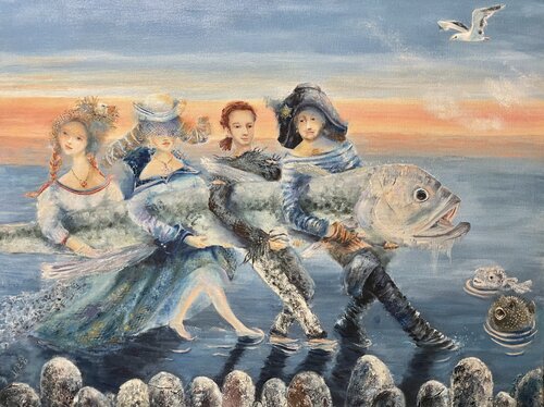 The Call of a sea van Natalia Bogdan, Schilderij te koop op Singulart