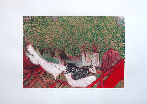 Lesereisende im Olivenhain im Ebrodelta by Skadi Engeln, Print for Sale on Singulart