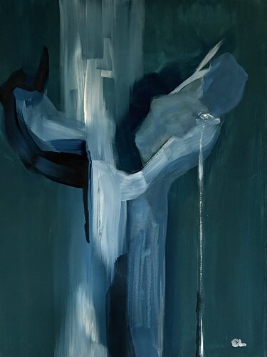 Blue Eminence by Sasa Ley, Painting for Sale on Singulart