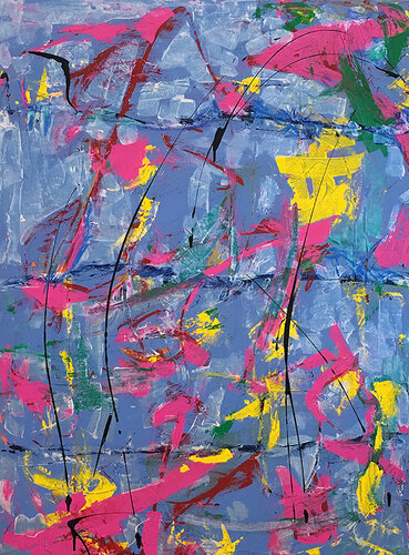 Topography, Pacific Blue di Mary Lonergan, Pittura in vendita su Singulart