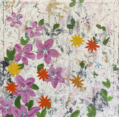 Flower Frequencies, 1 van Mary Lonergan, Schilderij te koop op Singulart