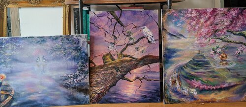 The Mists of Avalon The White Raven von Iryna Kogan, Malerei kaufen auf Singulart