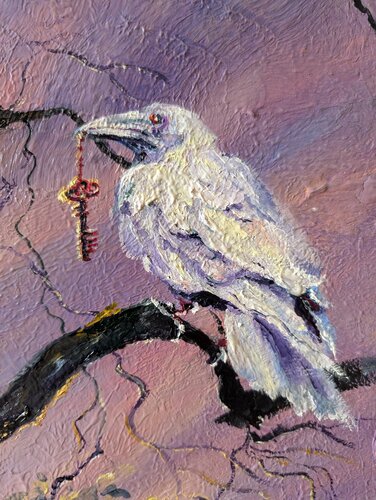 The Mists of Avalon The White Raven von Iryna Kogan, Malerei kaufen auf Singulart