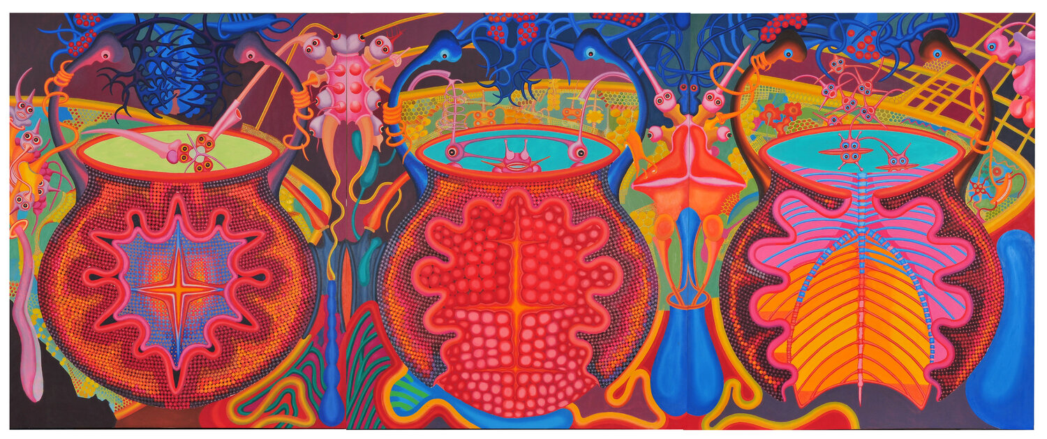 Dissection at night Pradeep Puthoor Dipinto originale in vendita