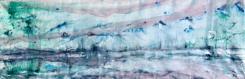 Tranquil Pyrenean Dawn di Mary Catherine Stewart Cox, Pittura in vendita su Singulart