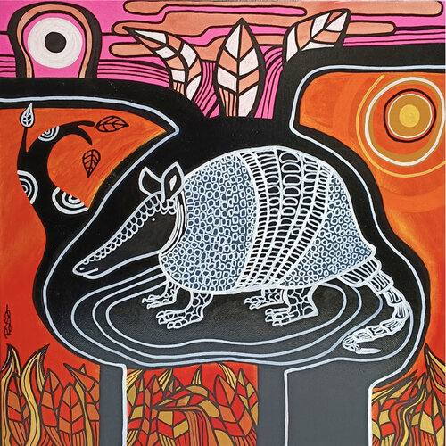 Sunset Tatou by Richard RASA, 油畫 for Sale on Singulart