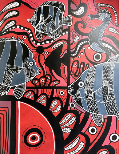 Red sea par Richard RASA, Peinture en vente sur Singulart
