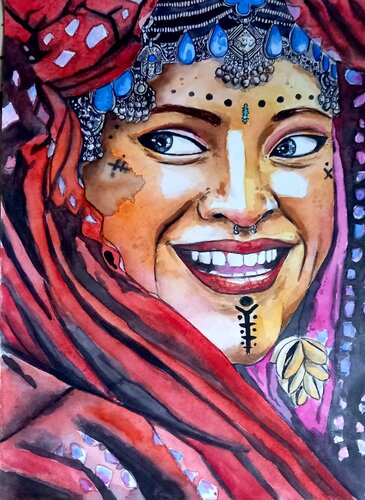 Donna del deserto di Monica Valer, Pittura in vendita su Singulart