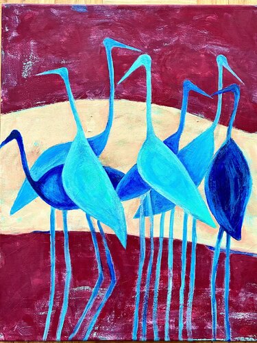 Die Reiher by Lukic Ljiljana, 회화 for Sale on Singulart