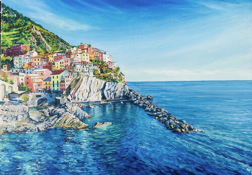 Manarola by Elena Balla, 油畫 for Sale on Singulart