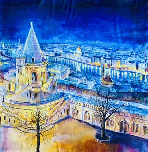 Glowing Budapest de Elena Balla, Pintura a la venta en Singulart