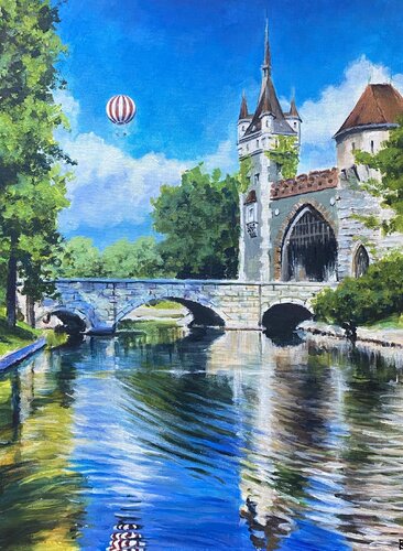 City park walk de Elena Balla, Pintura a la venta en Singulart