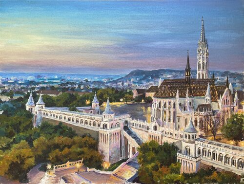 Awakening Castle District par Elena Balla, Peinture en vente sur Singulart