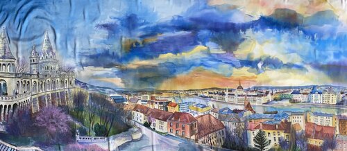 Blue Danube de Elena Balla, Pintura a la venta en Singulart