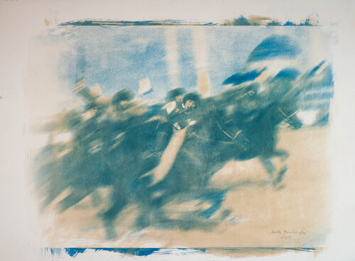 The Blur of the Great Steppe - Cyanotype van Dorota Bronikowska, Fotografie te koop op Singulart